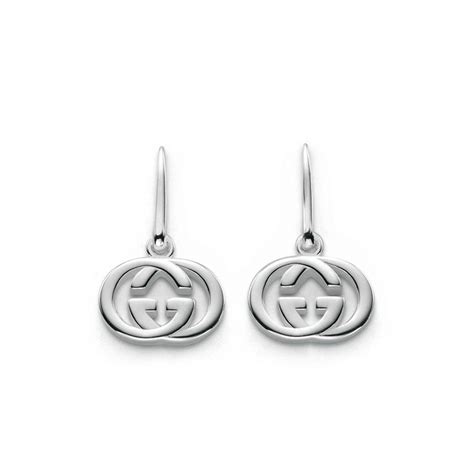 gucci silver britt earrings|Gucci interlocking earrings silver.